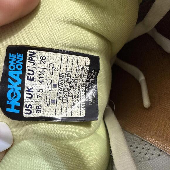 HOKA One Kawana Mesh Athletic Running Sneakers White Pink Green Women’s Size 9B - Picture 4 of 15